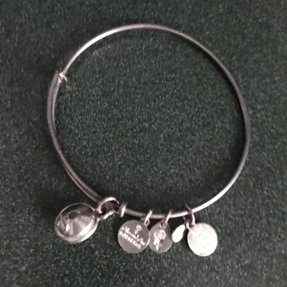 Alex and Ani Expandable Wire Bracelet Pink Charm - Picture 8 of 16